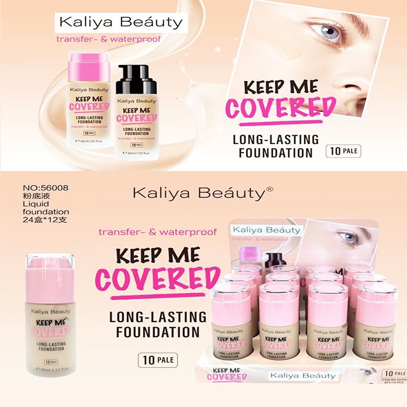 Base de Maquillaje Líquida 4 Colores Efecto Mate, Corrector para Rostro