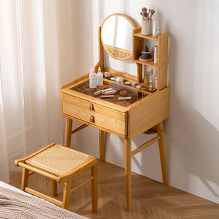 Internet Celebrity Dressing Table Modern Minimalist Bedroom Makeup Table Mirror Storage Storage Cabinet Small Apartment Bedside Dressing Stool