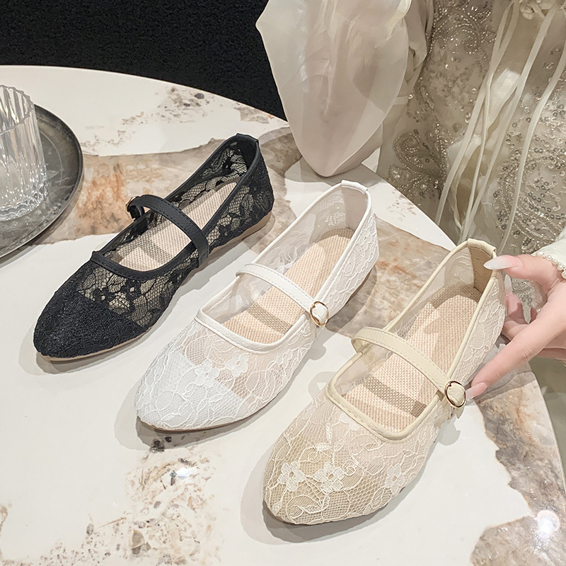 Women's Plus Size Casual Loafers Pointed Toe Flat Shoes Mesh Fabric Fairy Style Spring Sexy_voghion.com