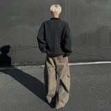 2026秋季杭州四季青圆领长袖青少年运动风宽松型针织衫，男装针织衫/毛衣，星座614