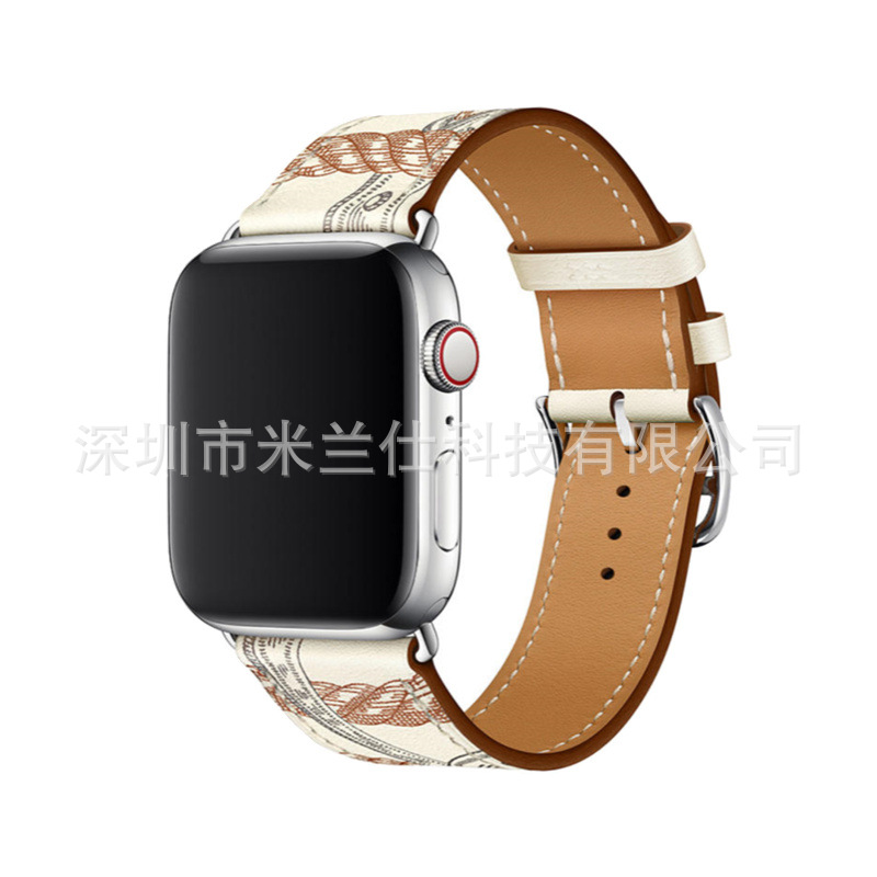 Adecuado para Apple Watch applewatch Correa S9 cuero genuino iwatch456789SE deportes ultra2 fabricante