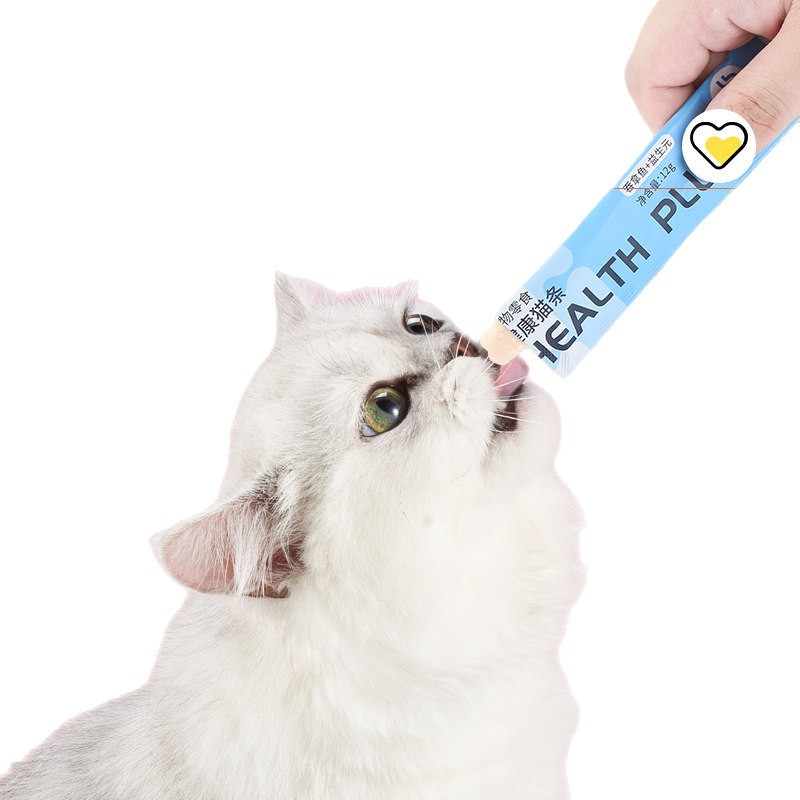 Aperitivos para gatos, tiras de gato, nutrición, engorde, gatito enlatado, gatito, pescado seco, paquete de comida húmeda para gatos, 100 cajas