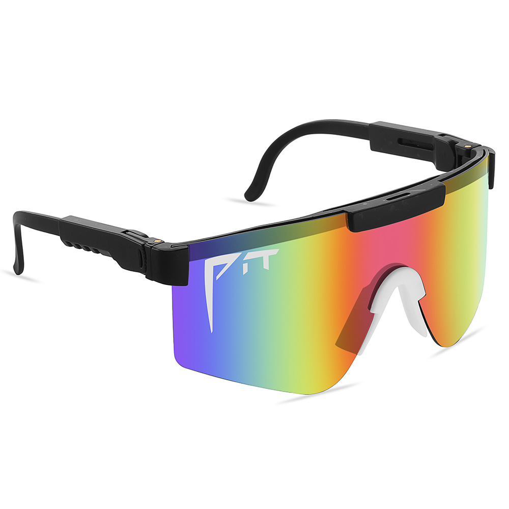 Style Simple Des Sports Coloré Pc Polygone Demi-cadre Sport Lunettes De Soleil display picture 1