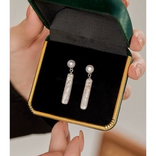 Unique Baroque Natural Freshwater Pearl Earrings for Women French Retro Design Elegant Long Earrings s925 Plain Silver