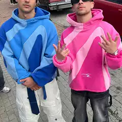 American High Street Dopamine Design Splicing Contrasting Color Pullover Aliexpress Fashion Personalized Long-Sleeved Hooded Sweatshirt