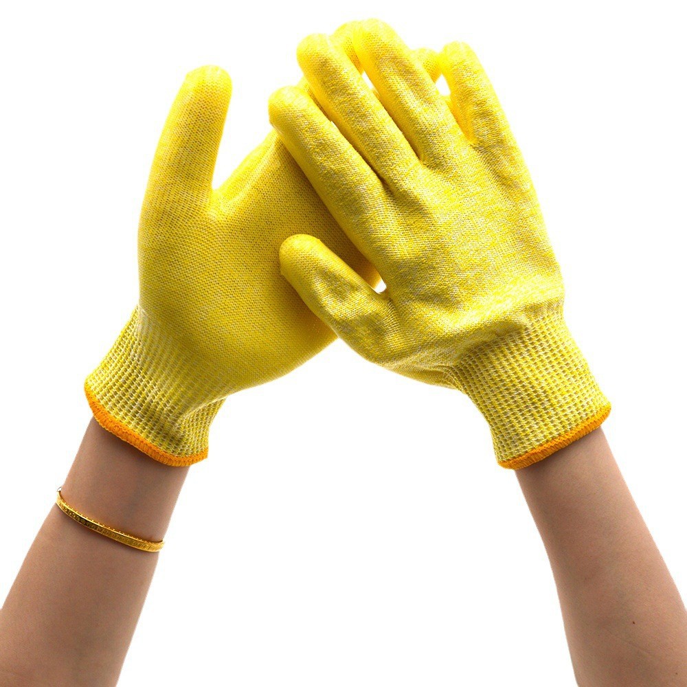 新品亚马逊出口防割硅胶浸掌手套劳保户外耐磨防滑手套玻璃加工