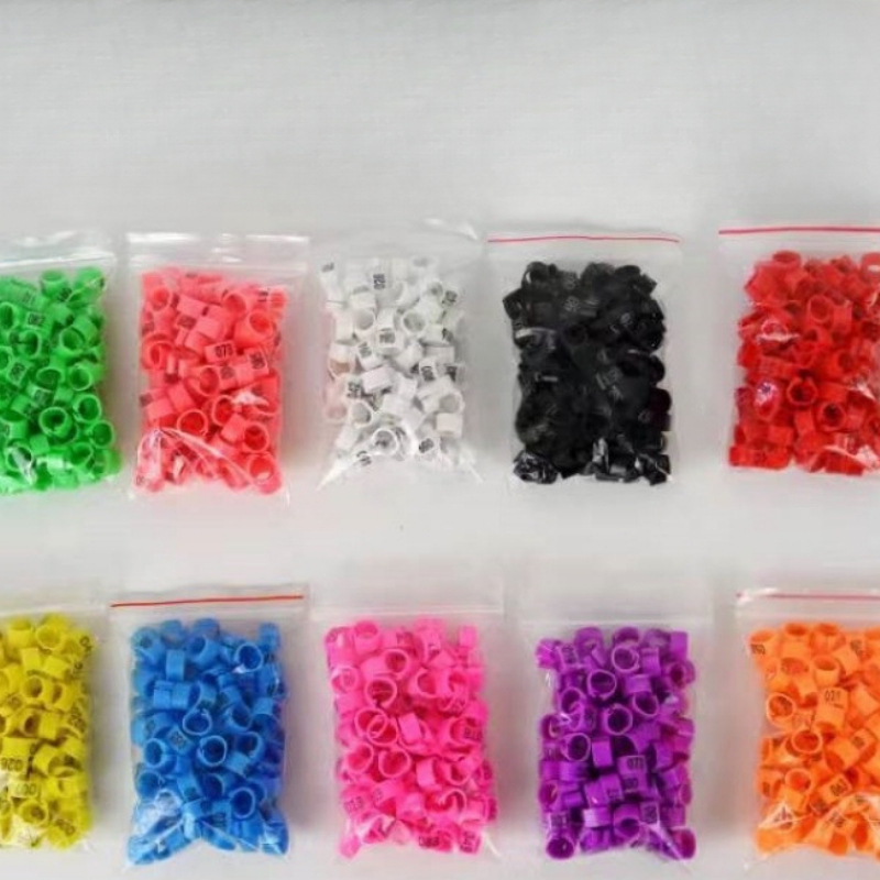 鸽子脚环信鸽用品肉鸽记号环数字塑料卡环足环批发电子环足环架无