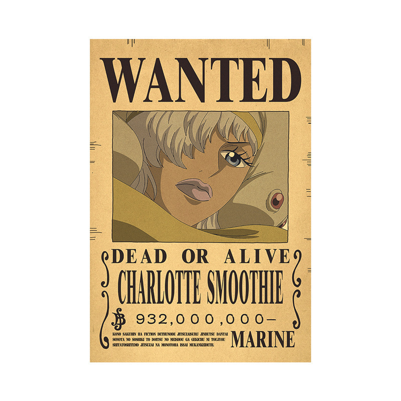 Ретро-постер One Piece Черная Борода