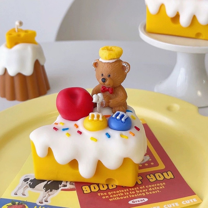 手作りのチーズチーズ香薫キャンドルケーキのお土産のアイデアは、女の子にかわいい誕生日プレゼントをプレゼントします|undefined