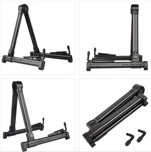 Compact size foldable guitar stand, folk guitar stand, classical and electric wood guitar floor stand