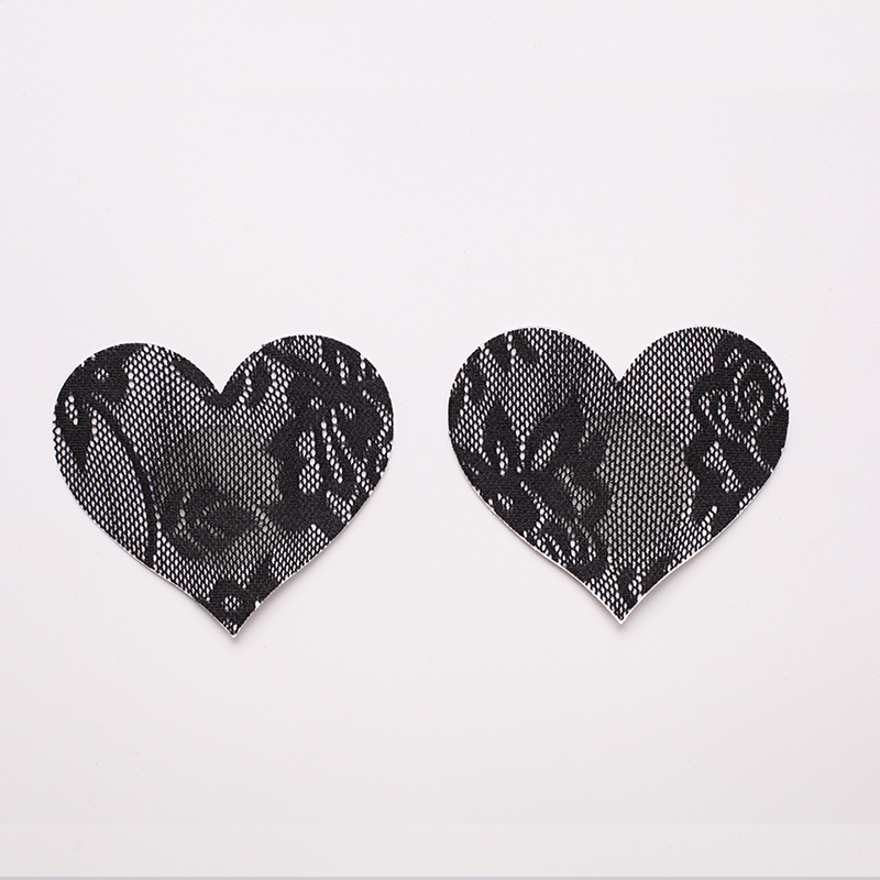 TU 레이스 하트 블랙