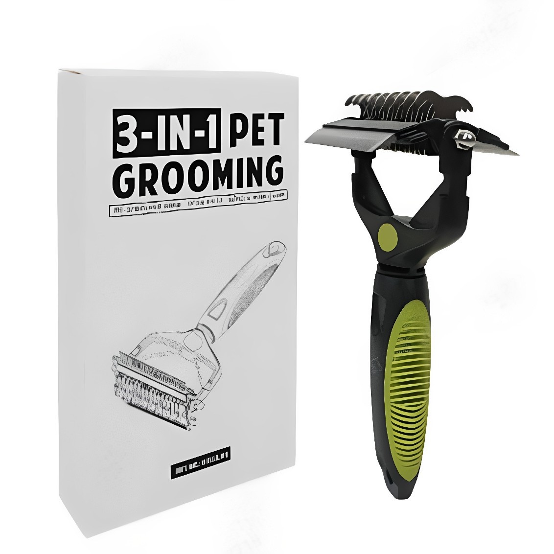 Morino Green 3 - en - 1 Pein de pelo para mascotas