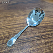 304不锈钢短柄汤勺面粉勺加厚深口勺 大头勺家用酒店公用勺分餐勺