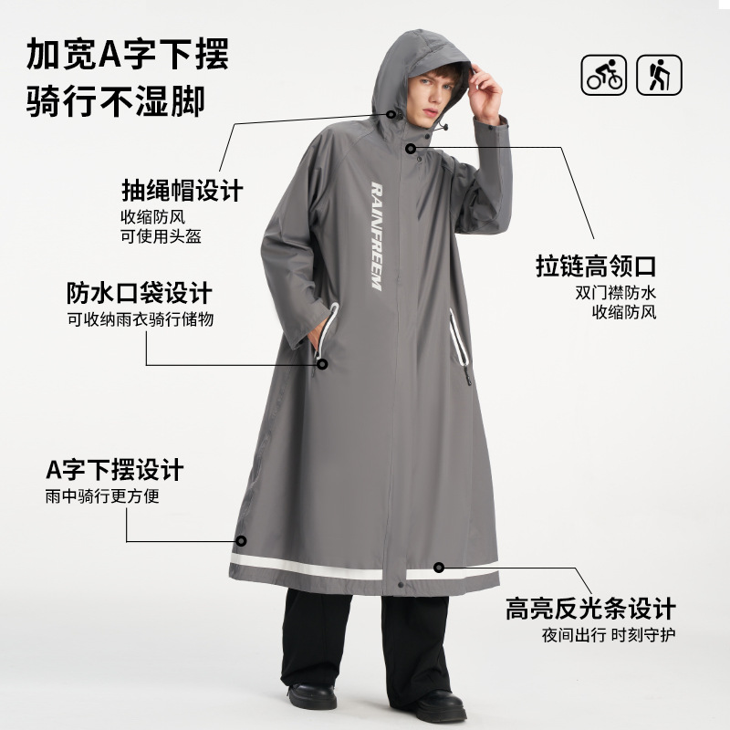 Impermeable Completo para Moto Eléctrica de PVC Protección Contra Tormentas para Adultos