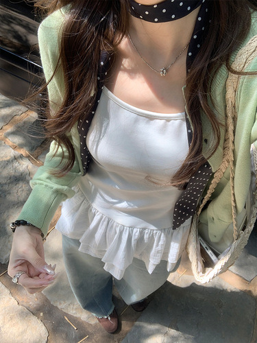 Elegant double-layer cake-shaped innerwear with sweet base top for women