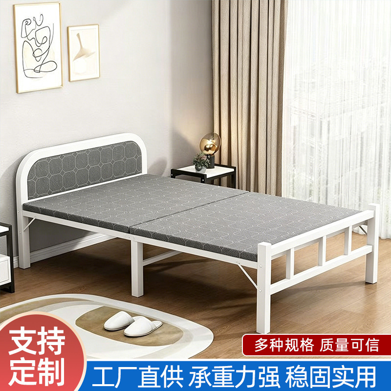 Customized foldable double bed for home rental, hospital, and guesthouse, available in multiple sizes, reinforced hardboard bed for accompanying care Customized foldable double bed for home rental, hospital, and guesthouse, available in multiple sizes, reinforced hardboard bed for accompanying care