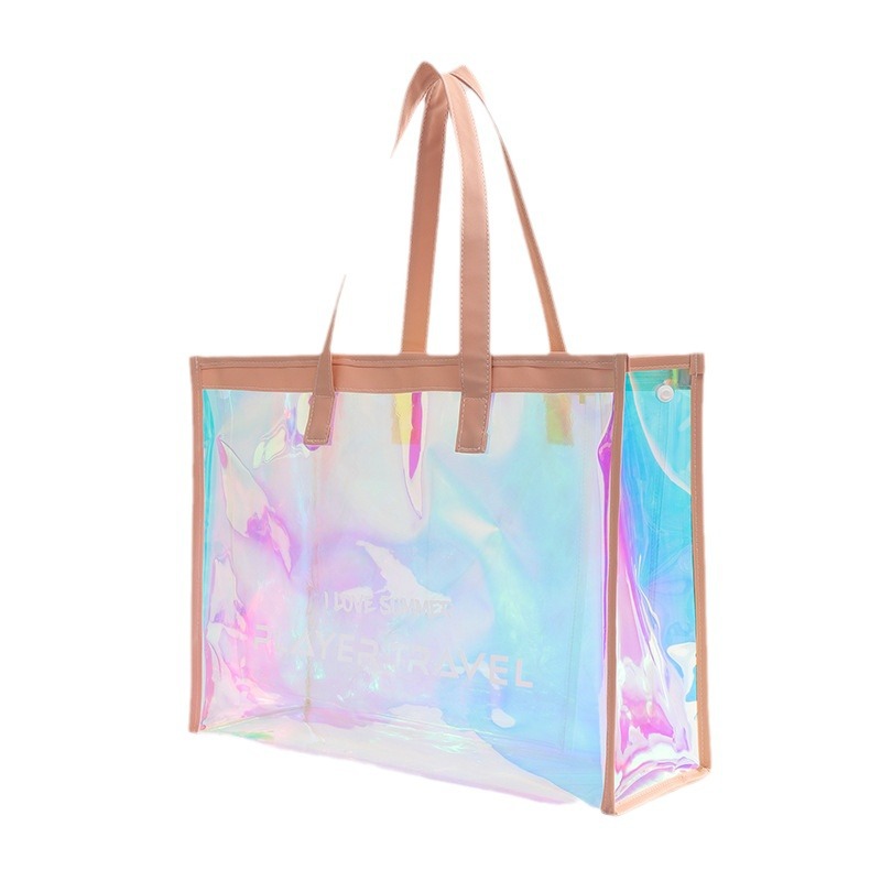 Bolsa de baño portátil de moda bolsa de almacenamiento de trajes de baño de PVC separación seca y húmeda bolsa de ejercicios bolsa deportiva trajes de baño láser ropa de mojado