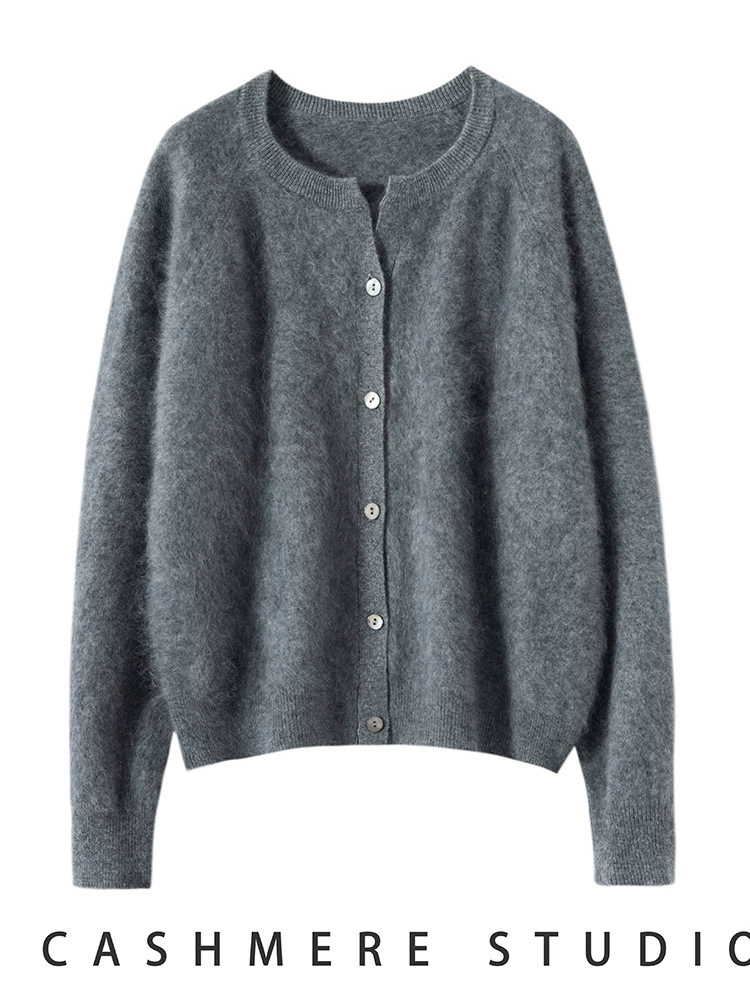 Cashmere winter colored fashionable keep warm cardigan, sweater, increased thickness