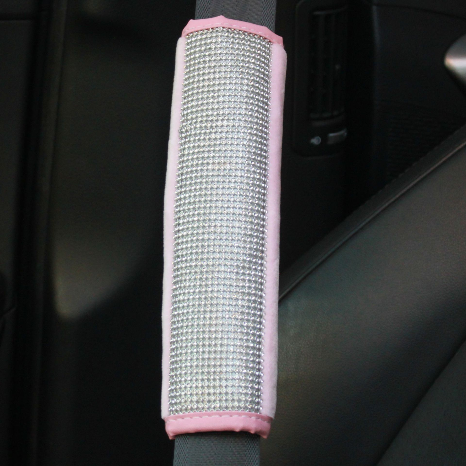 Protector de Hombro Alargado para Cinturón de Auto con Pedrería Decorativo