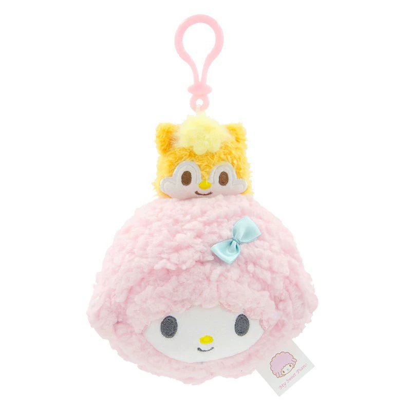 Плюшевый кулон Sanrio Hello Kitty, лицензионный талисман для сумки, плюшевый брелок, случайный цвет