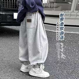 男童洋气裤子春秋季休闲裤童装2024新款儿童炸街潮流中大童长裤子
