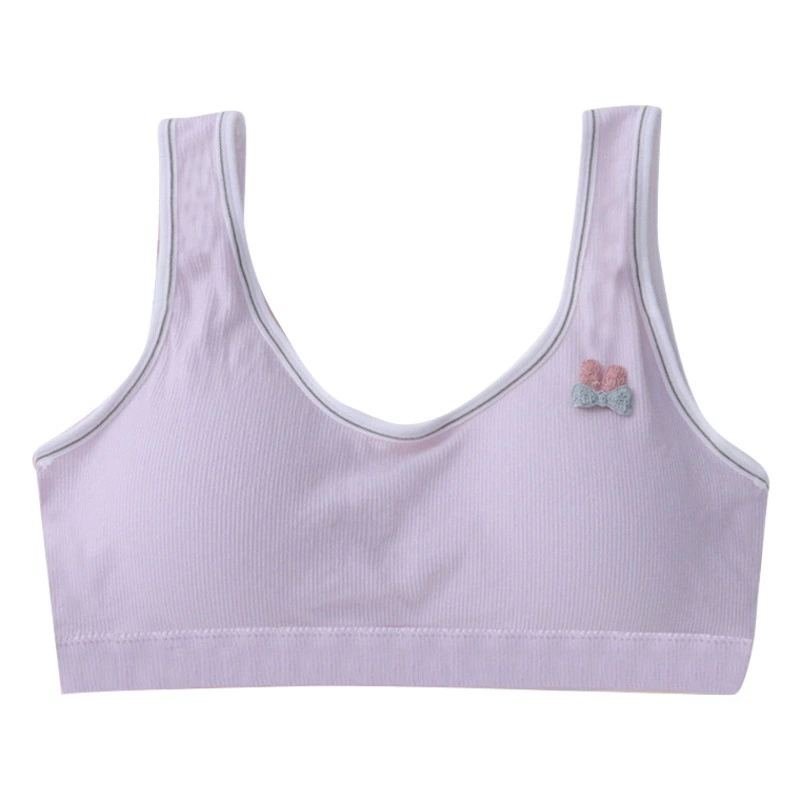 Анти-ходячее красивое заднее детское нижнее белье для школьников младших классов развивающий жилет для девочек фиксированная чашка без стального кольца бюстгальтер для девочек