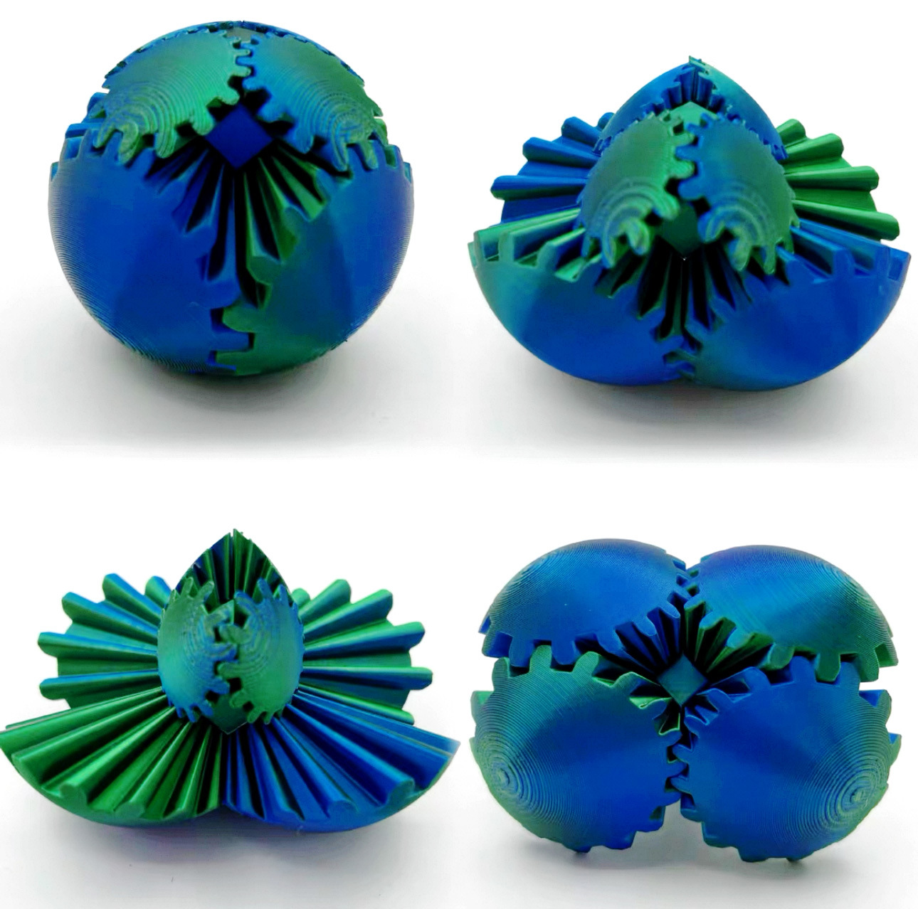 직경 10cm 청록색 퍼즐 감압 기어 볼