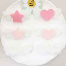 热销天使翅膀爱心五角星饰品配件diy发夹配饰帽子手机壳装饰材料