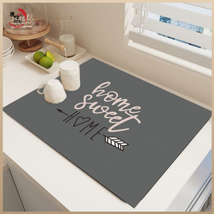 Kitchen Drain Mat Diatom Mud Absorbent Mat Countertop Sink Waterproof Mat Wash Desk Bar Desktop Water Control Placemat