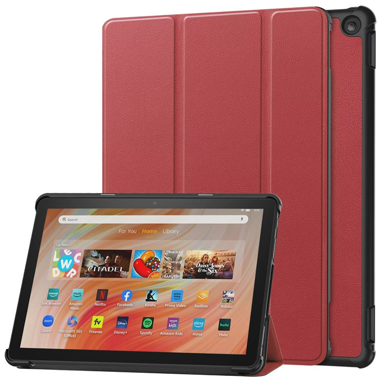 Applicable to Kindle Fire HD10 2023 HD10 plus 2021 tri-fold caster tablet protective case