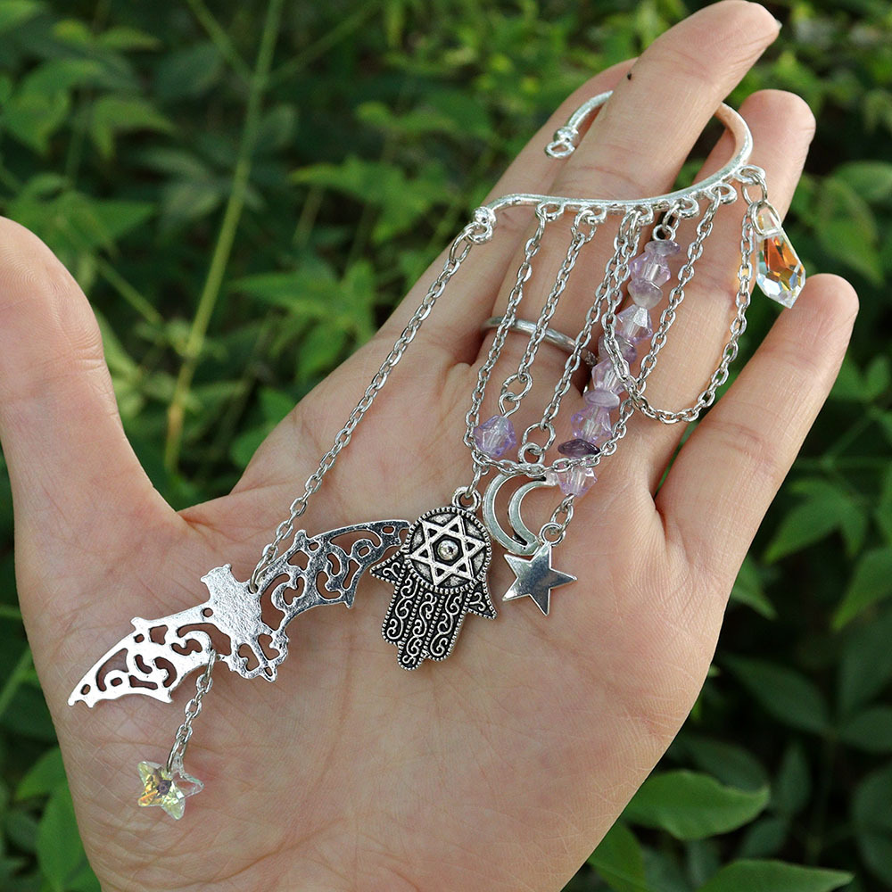 1 Κομμάτια Απόκριες. Θηλυκό Στιλ Απλό Στύλ Γεωμετρικό Μοτίβο Αστέρια Κρανίο Κράμα Φυσικό Κρύσταλλο Σκουλαρίκια display picture 7