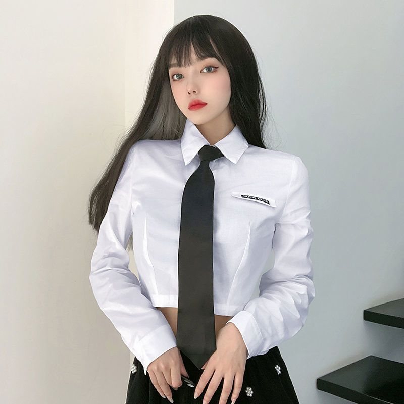 (2개) 2 조각 JK 유니폼 가을 뜨거운 소녀 세트 이른 가을 최고 디자인 틈새 짧은 셔츠 주름 치마를 원합니다