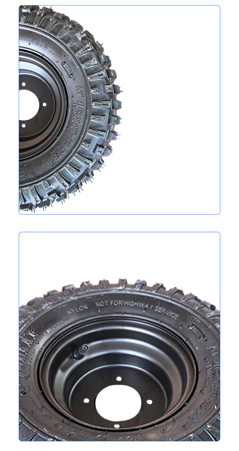 New 16X8-7 Square Rubber Tire Atv Accessories Beach Car Go-Kart Wear-Resistant Off-Road Vacuum Tire