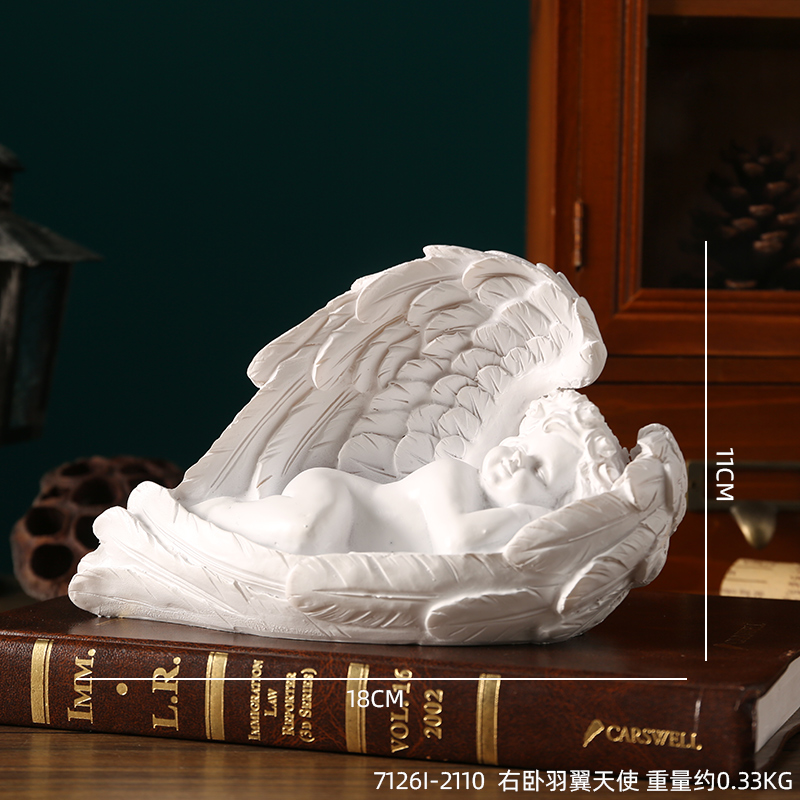 Ángel retro europeo adornos estatuas de yeso de resina americana escultura accesorios de decoración de escritorio de chicas