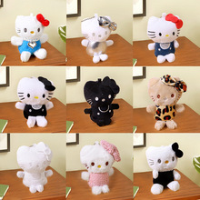 爆款KT猫卡通动漫hellokitty玩偶娃娃毛绒钥匙扣挂件女生包包饰品