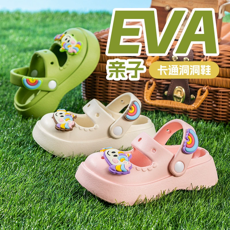 EVA Единорог маленькая девочка тапочки летняя крытая мягкая нижняя принцесса ребенок милый пляж детская обувь