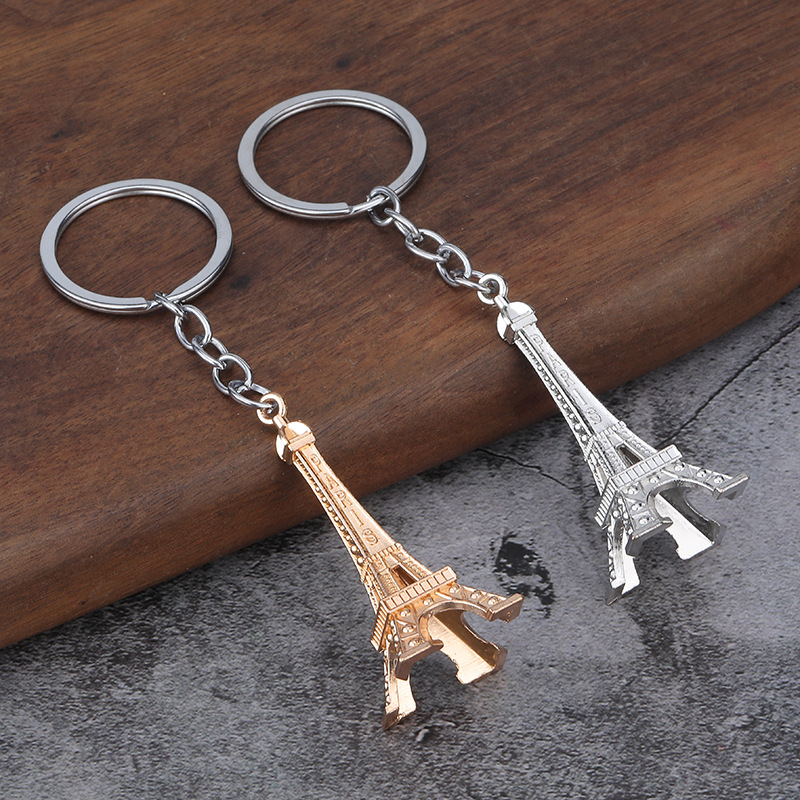 厂家直销跨境亚马逊希音Temu速卖通爆款饰品简约铁塔钥匙扣挂件