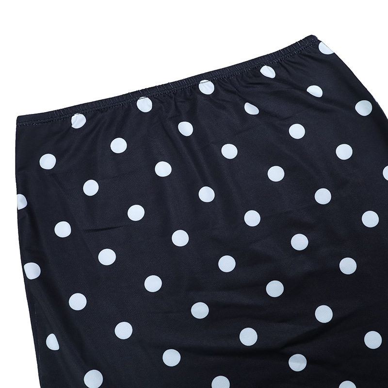 2025 Summer New European American Style Elegant Polka Dot Print Crop And Tank Top Two-Piece Set_ecoleips.com