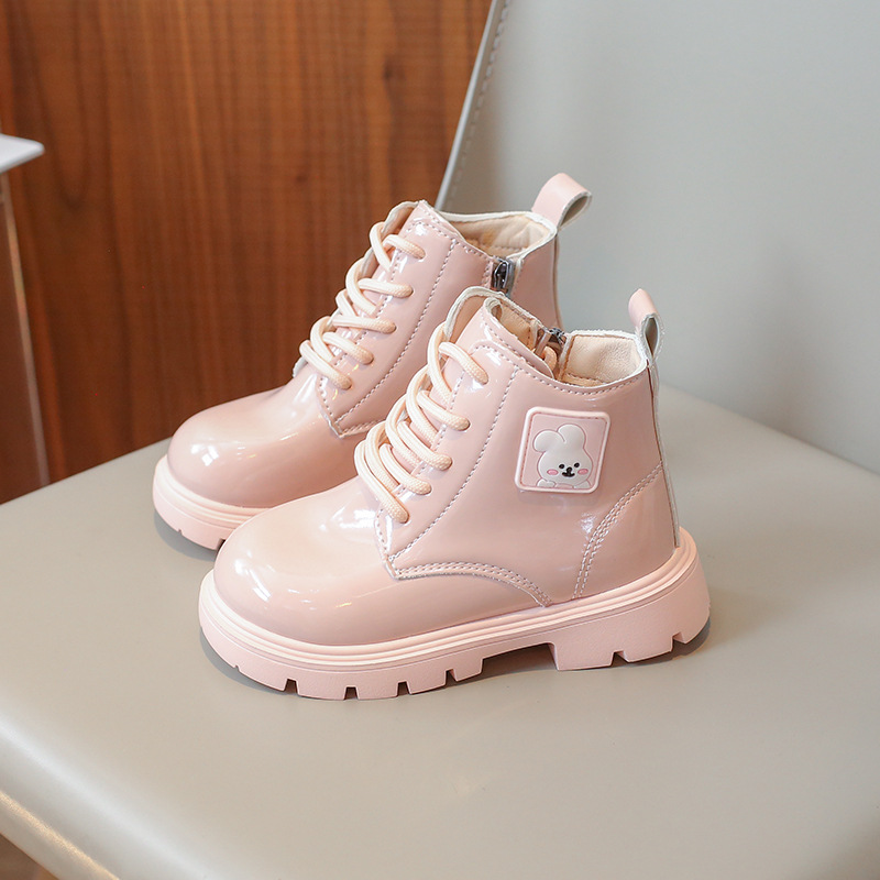 Botas curtas estilo britânico para meninos e meninas, moda infantil 2024, versátil, primavera e outono_voghion.com