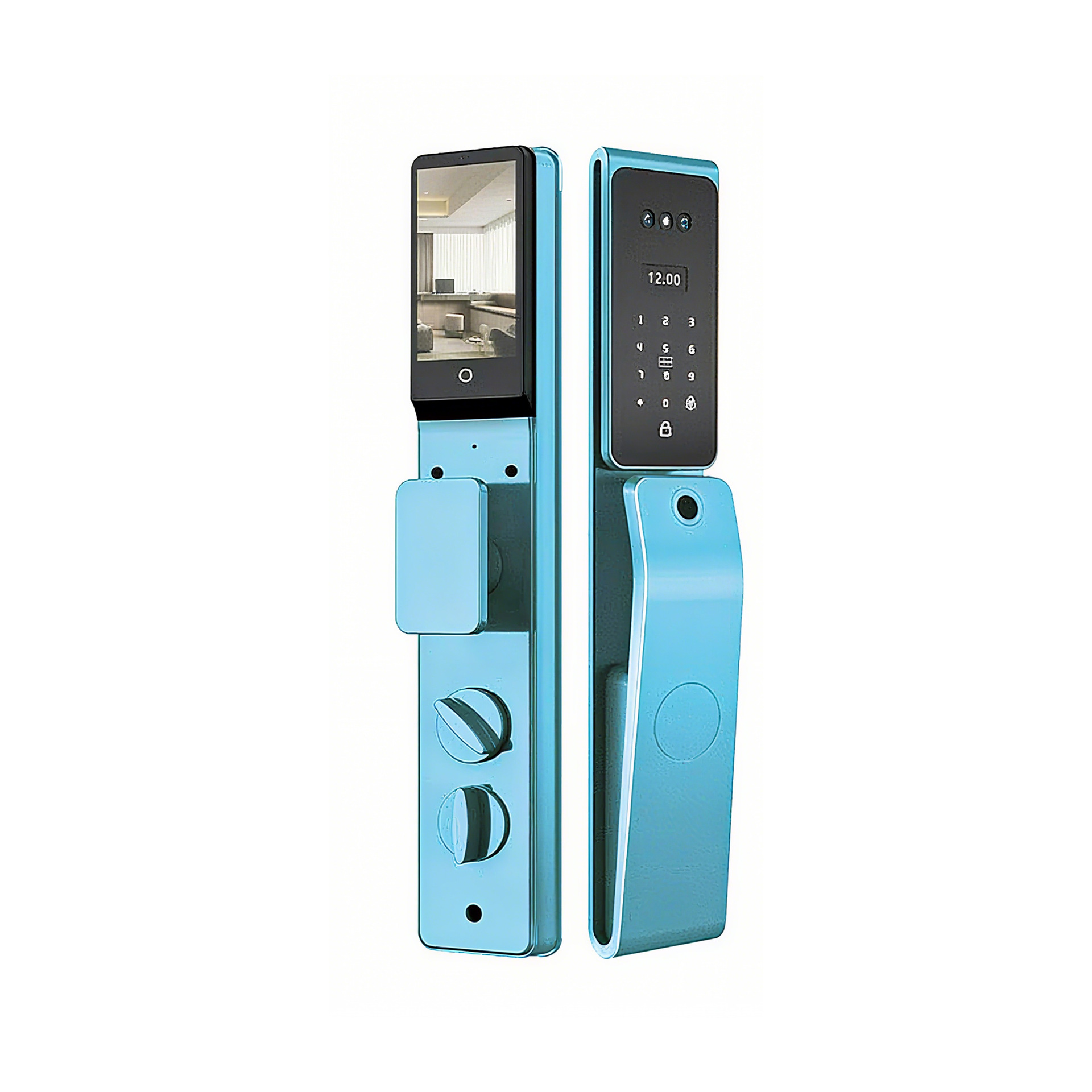 Face recognition lock + lock body blue-TUYA WIFI