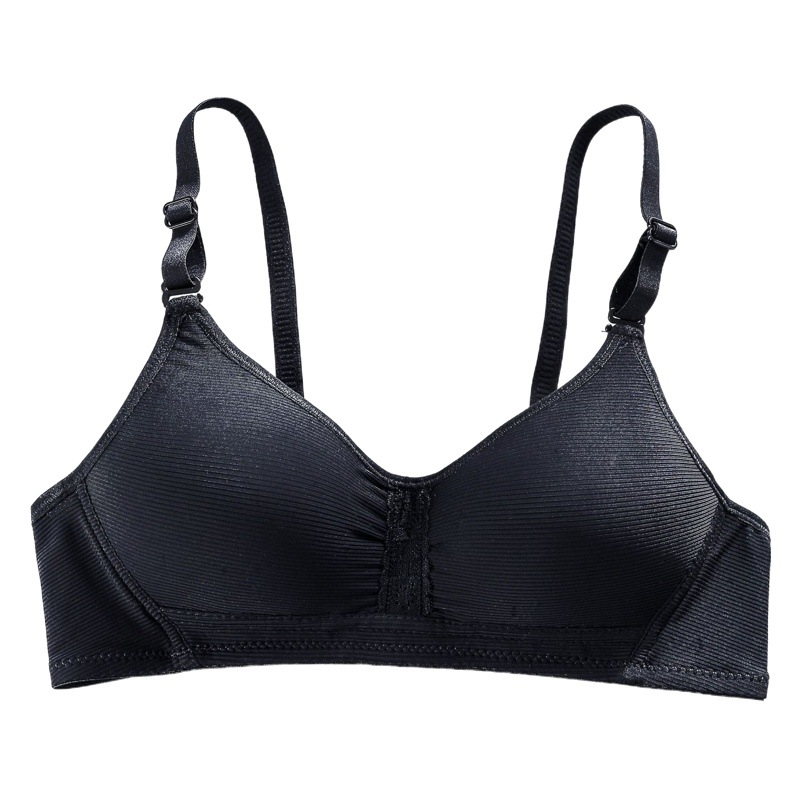 Sujetador de algodón cómodo inalámbrico blanco color sólido Delgado estudiante la escuela secundaria ropa interior nueva caliente