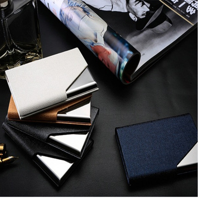 工廠不鏽鋼名片盒鋁合金名片夾展會禮品 卡片盒名片夾定制LOGO
