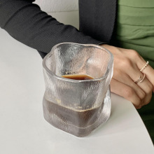 ins风异形杯 日式玻璃杯高级感磨砂水杯复古咖啡杯威士忌杯杯子