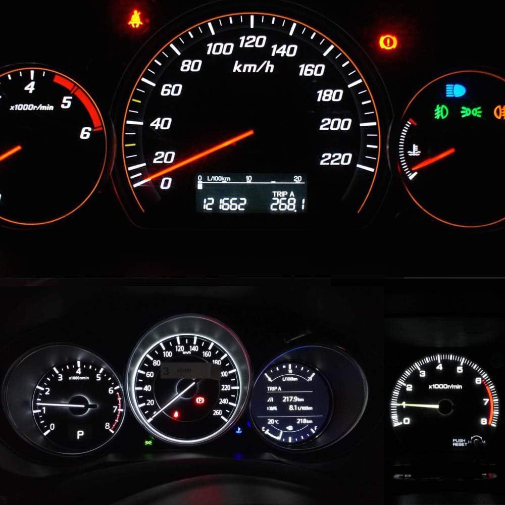 Lámpara de instrumentos de automóviles LED T5 - 5050 - 3 lámpara W3W lámpara de indicador de automóviles T5 base de lámpara de instrumentos 10 paquetes