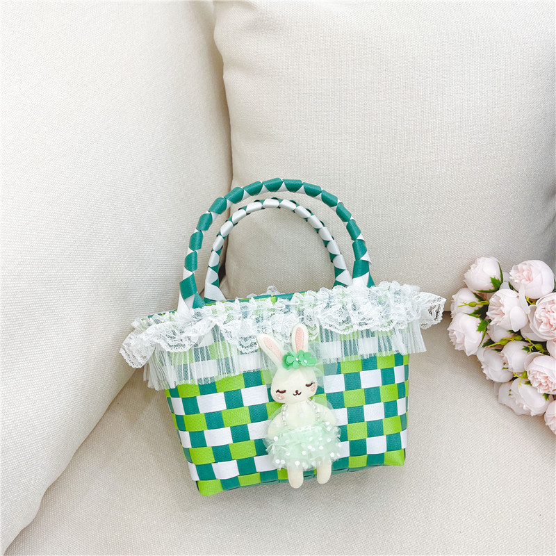 Bolso pequeño para niños nuevo para mujer 2023 mini portátil cesta de verduras lindo bolso tejido a mano bolsa de playa junto al mar