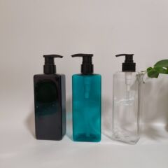 角型シャンプーボトル入浴剤空瓶透明瓶化粧品ボディミルクプレス分注瓶petペットボトル