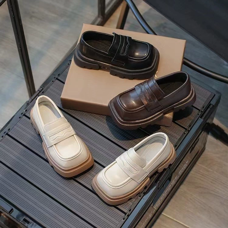 Кожаная обувь для девочек, лоферы 2024, весенне-осенние классические красные туфли онлайн, однослойная обувь JK, туфли в британском стиле с квадратным носком, обувь в Корейском стиле