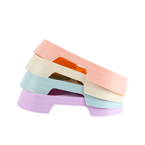 INS macaron color oval pet double bowl pet food bowl small simple style cat bowl dog bowl manufacturer wholesale