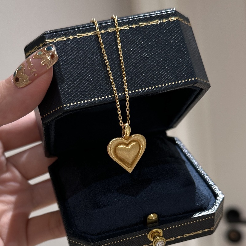 Earrings, Necklace Classification Wholesale Jewelry Retro Heart Shape Copper Plating Earrings Necklace Cable Chain