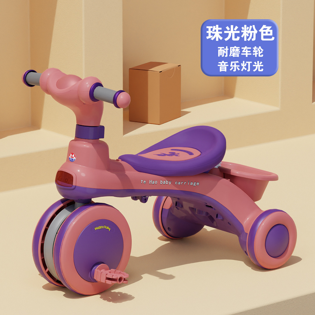 Triciclo para niños bicicleta multifuncional tres en uno 2 cochecito para bebés 1-3-6 años bicicleta de pedaleo para niños